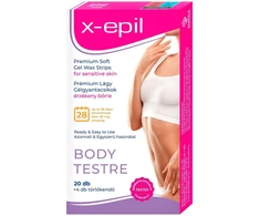 X-Epil Premium Soft Silky Finish Hair Removal Wax Strips, 20 vnt.