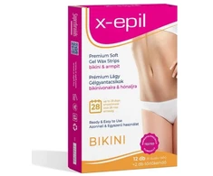 X-Epil Silky Finish plaukų šalinimo vaško juostelės pažastims ir bikini zonai, 12 vnt.