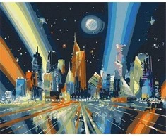 Tapyba pagal skaičius - metropolio spinduliai 40x50