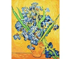 Tapyba pagal skaičius - Vaza su vilkdalgiais 40x50