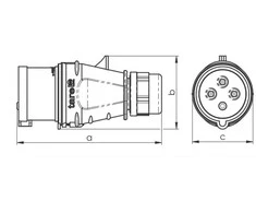 Tarel 16A 400V 3P + N + Z IP44 (EX-TWT-105)