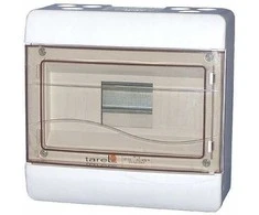 Tarel 1x9 modulinis įleidžiamas paskirstymo skydas, PE ir N gnybtai, 2x16+8x10mm², IP40, 6667-109