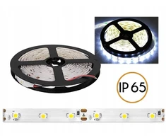 „Ecolight PS“ LED juostelė ECO* neperšlampama diodų girlianda, balta šalta šviesa, 300 diodų SMD2835, 5m, baltas pagrindas