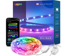 „Lepro S1“ 20 m belaidžio „Bluetooth“ RGBIC LED ausinės