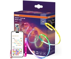 Osram 5,2W/m LED juosta SMART+ WIFI MAGIC, RGB, IP20, su nuotolinio valdymo pulteliu, 3m