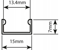 LED juosta Prescot Profilis MICRO-MLC-1M-A / BASIC B-AN1ML LED 1m pieniška anoduota COM