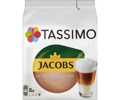 Jacobs Kavos kapsulės Tassimo Latte Macchiato Classico (suderinamos su Bosch Tassimo kapsuliniais kavos aparatais), 8+8 vnt.