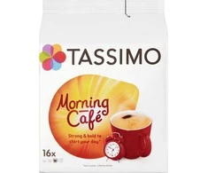 Kavos kapsulės „Tassimo Morning Cafe“ (suderinamos su „Bosch Tassimo“ kapsuliniais kavos aparatais), 16 vnt.