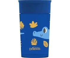 DR. BROWN'S 360 Tumbleris puodelis be snapelio, mėlynas, be rankenos, 300 ml