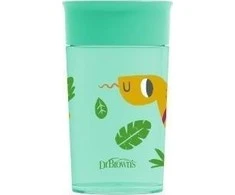 DR. BROWN'S 300 ml gertuvė su dangteliu CHEERS 360 DECO, žalia
