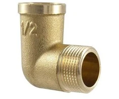 Tdm_Brass Alkūnė 210P, TDM Brass, 1/2", vidinis/išorinis sriegiai