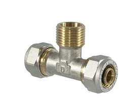 Tdm_Brass Užveržiamas trišakis 1060, 3/4" x 20 mm, išorinis sriegis