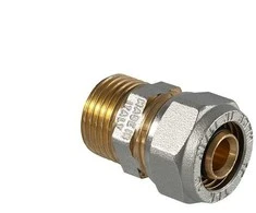 Tdm_Brass Užveržiamas trišakis 1060, 1/2" x 18 mm, išorinis sriegis