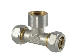 Tdm_Brass Užveržiamas trišakis 1055, 1/2" x 18 mm, vidinis sriegis