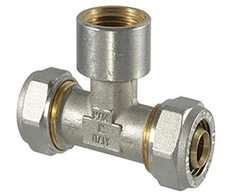 Tdm_Brass Užveržiamas trišakis 1055, 1/2" x 20 mm, vidinis sriegis