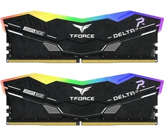 RAM atmintis TeamGroup T-Force Delta DIMM 32GB dvigubo rinkinio DDR5-6000 CL30 &amp;8211; RGB Juodas