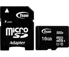 Atminties kortelė Team Group Kortelė TeamGroup 500x Micro SDHC 16 GB klasė 10 UHL- (TUSDH16GCL10U03)
