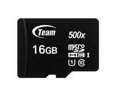 Atminties kortelė Team Group Kortelė TeamGroup 500x Micro SDHC 16 GB klasė 10 UHL- (TUSDH16GCL10U03)