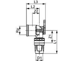 Tece Kelio sienos standartas 20 mm x 1 / 2 "GW (8620003)