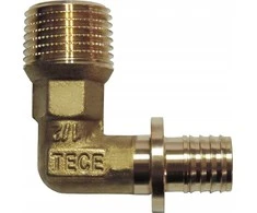 Tece Nypel perėjimo kampas GZ 16x1 / 2 "žalvaris - 707516