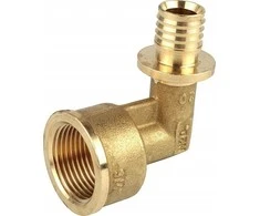 Tece Pereinamasis kelio 90 ° 20mm x 3 / 4 "žalvaris (708002)