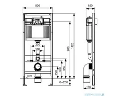 Tece potinkinis WC rėmas TECEbase 3/6L 112cm