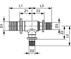 Tece TECFlex reduktorius, vario standartas 32x25x25 (760520)