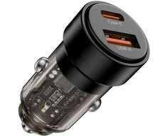 „Tech Protect CC03“ 2 prievadų PD75W automobilinis įkroviklis - juodas