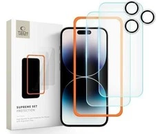 Tech-Protect Supreme Set Apsauginis stiklas Apple iPhone 16 Pro Max – Transparent (3 vnt.)