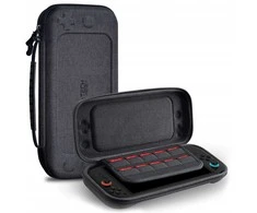 Pilkas dėklas Nintendo Switch 2 žaidimų kompiuteriui „Tech-Protect Hardpouch”