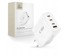 Tech-Protect NC120W-GAN 4-Port laidinis įkroviklis PD 120W / QC3.0 baltos spalvos