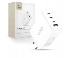 Tech-Protect NC240W-GAN 4-port laidinis įkroviklis PD 240W / QC3.0 baltos spalvos