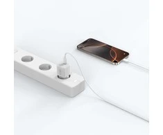 „Tech-Protect NCM25 USB-C PD 25W“ sieninis įkroviklis - Baltas