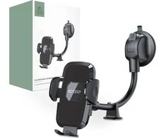 Tech-Protect V3 Long Arm automobilinis telefono laikiklis for Windshield/Cockpit – juodos spalvos