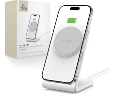 Tech-Protect QI15W-A38 MagSafe belaidis įkroviklis - Baltas