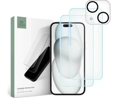 Tech-Protect Rinkinys Supreme Set na iPhone 15 2x grūdintas stiklas na wyświetlacz / grūdintas stiklas na aparat