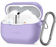 Tech-Protect Silicone Hook dėklas skirtas Samsung Galaxy Buds 3 / 3 FE / 3 Pro – violetinės spalvos