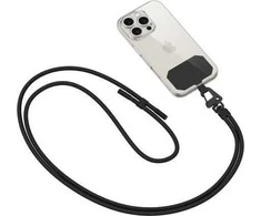 Dirželis telefonui Tech-Protect C5S Rope Crossbody Strap Leash – juodos spalvos