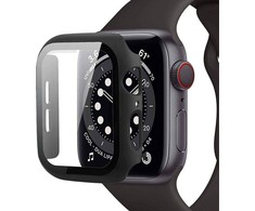 Dėklas Tech Protect Išmaniojo laikrodžio Apple 4/5/6/SE ekrano rėmelis, Juodos spalvos, 44mm