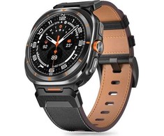 Tech-Protect Delta Pro Leather apyrankė Samsung Galaxy Watch Ultra (47mm) – juodos spalvos