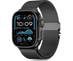 Tech-Protect Milano Apple Watch 6 / 7 / 8 / 9 / 10 / SE / Ultra 1 / 2 (44 / 45 / 46 / 49 mm) juodos spalvos