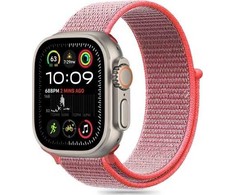 Tech-Protect nylon Apple Watch 6 / 7 / 8 / 9 / 10 / SE (40 / 41 / 42 mm) rožinės spalvos