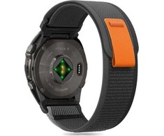 Tech-Protect nylon Garmin Fenix 5X / 5X Plus / 6X / 6X Pro / 7X / 8 (51 mm) juodos ir oranžinės spalvos