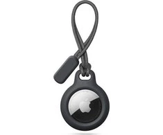 Dėklas Tech-Protect Rough Chain Apple AirTag with pendant – juodos spalvos