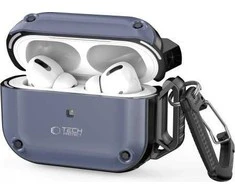 Dėklas TECH-PROTECT ROUGH HOOK Apple AIRPODS PRO 1 / 2 STEEL mėlynos spalvos