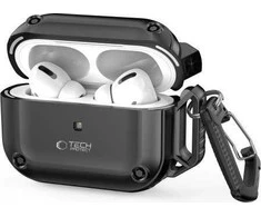 Dėklas TECH-PROTECT ROUGH HOOK Apple AIRPODS PRO 1 / 2 juodos spalvos