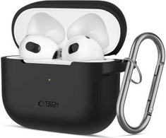Apple AirPods 3 Tech-Protect silikoninis dėklas ausinėms juodos spalvos