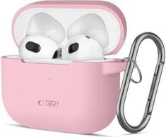 Apple AirPods 3 Tech-Protect silikoninis Dusty dėklas ausinėms rožinės spalvos
