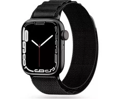 Išmaniojo laikrodžio Apple 4/5/6/7/8/SE/Ultra nailoninis dirželis, Juodos spalvos, 42/44/45/49mm