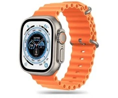 Tech Protect Išmaniojo laikrodžio Apple 4/5/6/7/8/SE/ULTRA silikoninis dirželis, Oranžinės spalvos, 42/44/45/49mm
